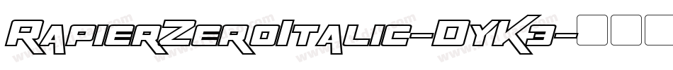 RapierZeroItalic-DyK3字体转换