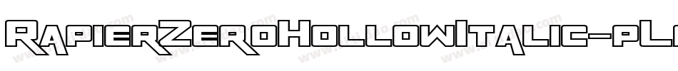 RapierZeroHollowItalic-pLrD字体转换