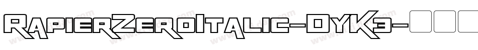 RapierZeroItalic-DyK3字体转换