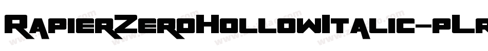RapierZeroHollowItalic-pLrD字体转换