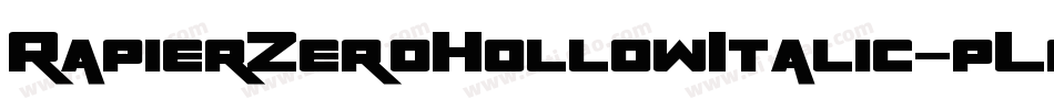 RapierZeroHollowItalic-pLrD字体转换
