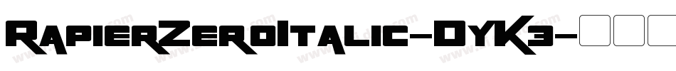 RapierZeroItalic-DyK3字体转换