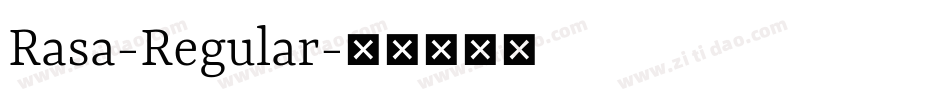 Rasa-Regular字体转换