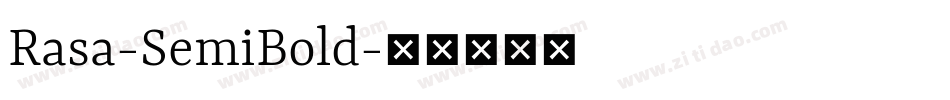 Rasa-SemiBold字体转换