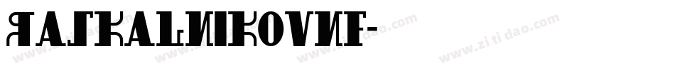RaskalnikovNF字体转换