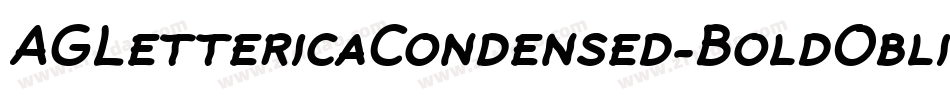 AGLettericaCondensed-BoldObli字体转换