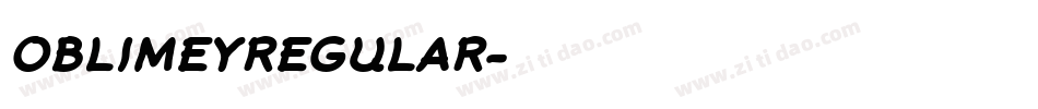 oblimeyregular字体转换