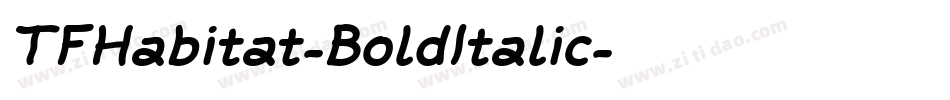 TFHabitat-BoldItalic字体转换