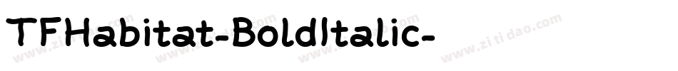 TFHabitat-BoldItalic字体转换