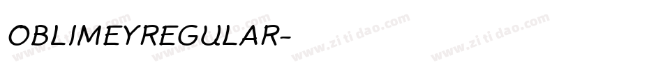 oblimeyregular字体转换