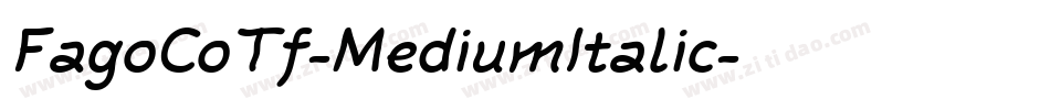 FagoCoTf-MediumItalic字体转换