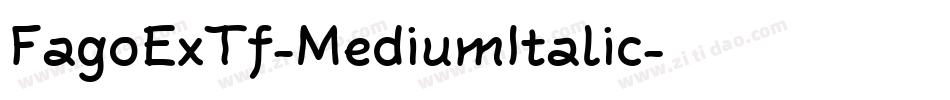 FagoExTf-MediumItalic字体转换