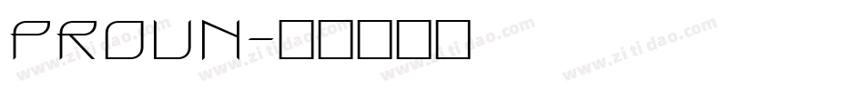 Proun字体转换