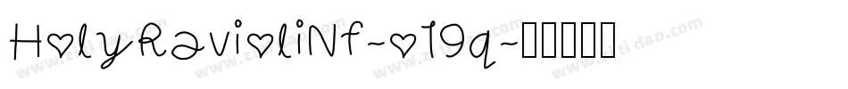 HolyRavioliNf-o19q字体转换
