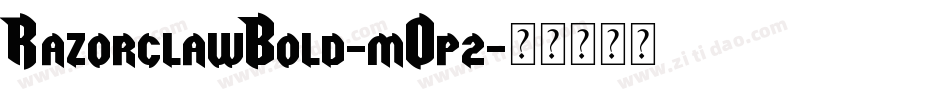 RazorclawBold-mOp2字体转换