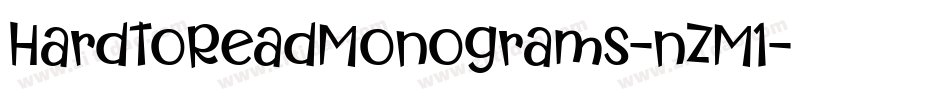 HardToReadMonograms-nZM1字体转换