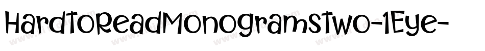 HardToReadMonogramsTwo-1Eye字体转换