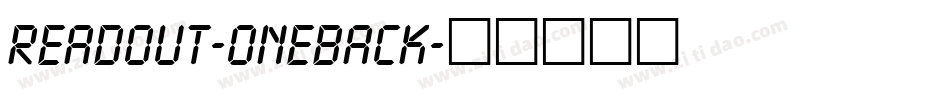 Readout-OneBack字体转换