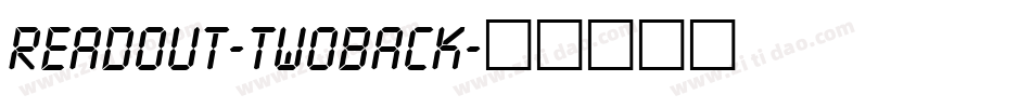 Readout-TwoBack字体转换