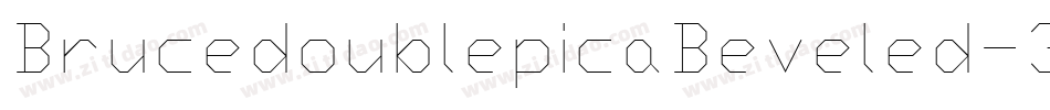 BrucedoublepicaBeveled-3WX6字体转换