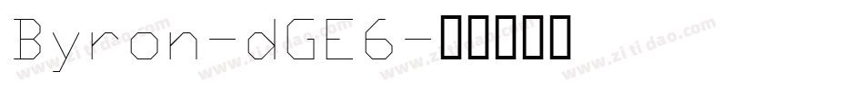 Byron-dGE6字体转换