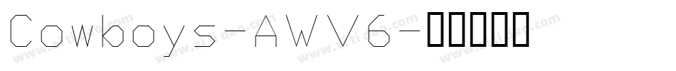 Cowboys-AWV6字体转换