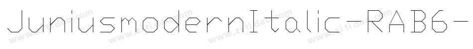 JuniusmodernItalic-RAB6字体转换