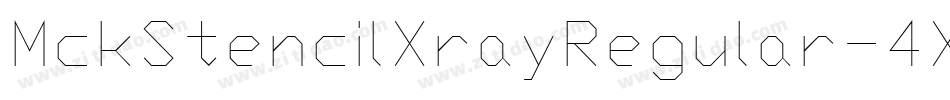 MckStencilXrayRegular-4XR6字体转换