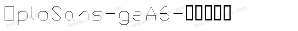 OploSans-geA6字体转换