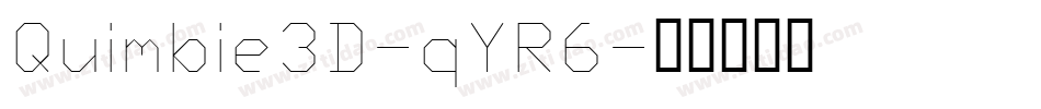 Quimbie3D-qYR6字体转换