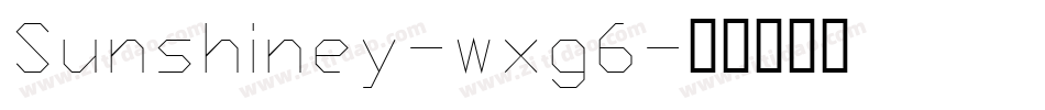 Sunshiney-wxg6字体转换
