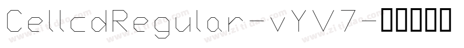 CellcdRegular-vYV7字体转换