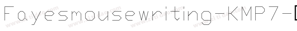 Fayesmousewriting-KMP7字体转换