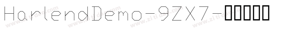 HarlendDemo-9ZX7字体转换