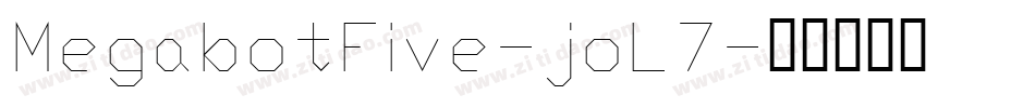 MegabotFive-joL7字体转换