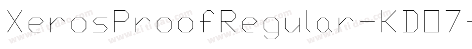 XerosProofRegular-KDO7字体转换