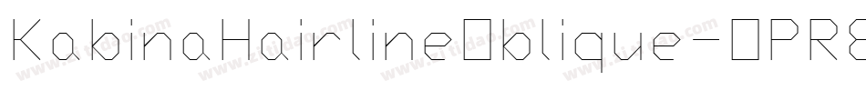 KabinaHairlineOblique-OPR8字体转换