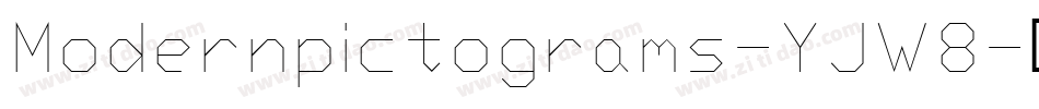 Modernpictograms-YJW8字体转换