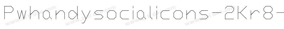 Pwhandysocialicons-2Kr8字体转换