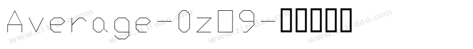 Average-0zO9字体转换