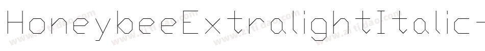 HoneybeeExtralightItalic-awP9字体转换