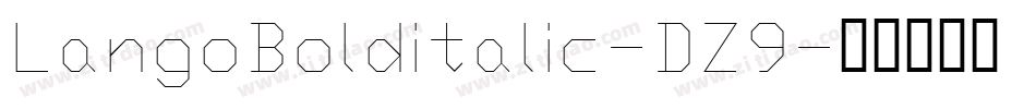 LangoBolditalic-DZ9字体转换