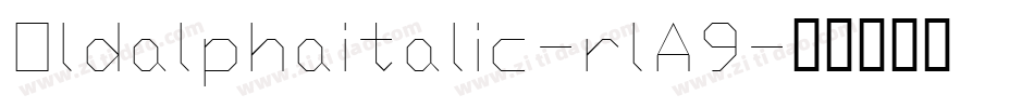 Oldalphaitalic-rlA9字体转换