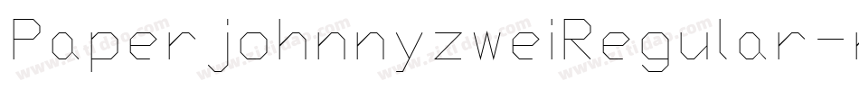 PaperjohnnyzweiRegular-ryy9字体转换