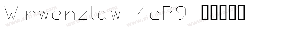 Wirwenzlaw-4qP9字体转换