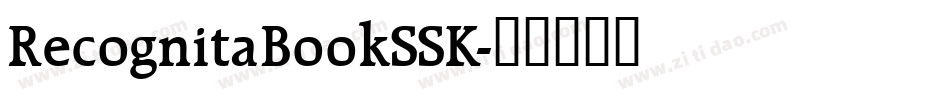RecognitaBookSSK字体转换