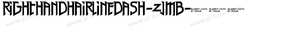 RightHandHairlineDash-ZjmB字体转换