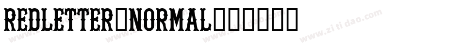 RedLetter-Normal字体转换