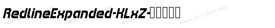 RedlineExpanded-KLxZ字体转换