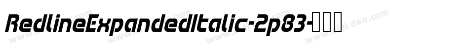 RedlineExpandedItalic-2p83字体转换